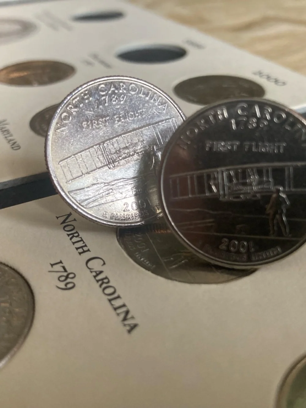 North Carolina State Quarter Cufflinks – 2001 Wright Brothers First Flight